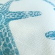 画像6: handmade  クッションカバー　40cm角 / 45cm角　スターフィッシュプリント　スラブ生地　ホワイト×ターコイズブルー (6)