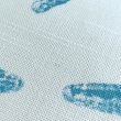 画像5: handmade  クッションカバー　40cm角 / 45cm角　スターフィッシュプリント　スラブ生地　ホワイト×ターコイズブルー (5)